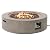 SUNBURY Outdoor 42" Propane Fire Pit Table, 50000 BTU Gray Patio Fire Table, Concrete Round Gas Fire Table w Lava Rocks