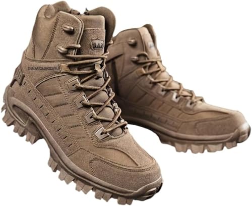Durable and Comfortable Men'S Hiking Boots for Outdoor Adventure, Waterproof and Warm Military Shoes