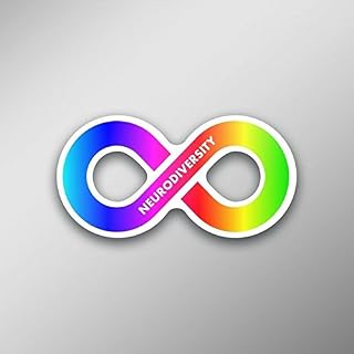Neurodiversity Symbol Vinyl Decal Sticker Advocacy Car Window Bumper 4.5-Inches by 2.8-Inches Premium Quality UV Resistant Laminate JMM046