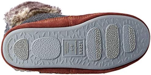 Acorn womens Slouch Boot Slipper, Charcoal Fur, 5-6 US | Image 3