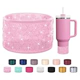 ZXFYE Flower Gradient Silicone Boot, Compatible with Stanley Quencher Adventure 40oz 30oz & IceFlow 20oz 30oz Tumbler, Protective Chameleon Cup Sleeve, Bottom Cover for Hydroflask 12oz-24oz