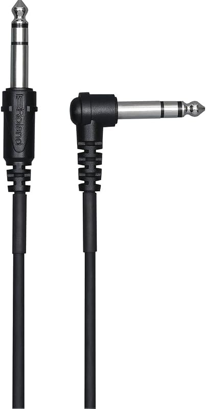 Accesorio de batería electrónica Roland (PCS-15-TRA) 15 pies compatible con Roland V-Drums | Cable TRS de 15 pies con conector en ángulo recto e interfaz de 1/4 de pulgada para V-Drums, V-Pads y disparadores de percusión