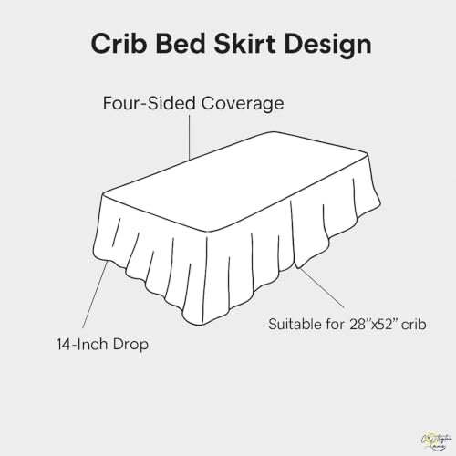 Image of Koala Cuddles Crib Skirt Dust Ruffle 14 inch Drop, Fits 28 inch x 52 inch