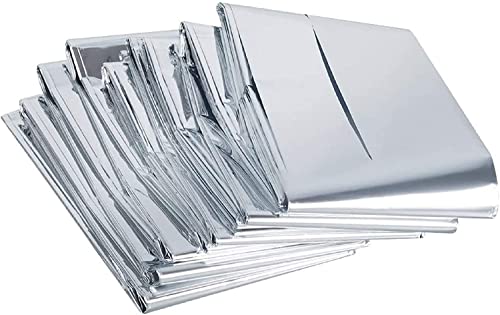 PIQIUQIU 10 Stück Rettungsdecken (160 x 210 cm) – Multifunktional Rettungsfolie Wärmedecke Schutzdecken - Image 3