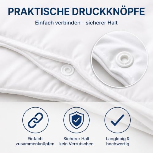 DreamHome 4 Jahreszeiten Bettdecken 135 x 200 cm - Oeko-TEX zertifizierte, anpassbare Steppdecke 135x200cm - Vier-Jahreszeiten-Bettdecke… – Ansicht 4
