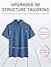 COOFANDY Men's Fashion Polo Shirts Short Sleeve Casual Summer Golf Shirts Polo Collared T-Shirt Navy Blue