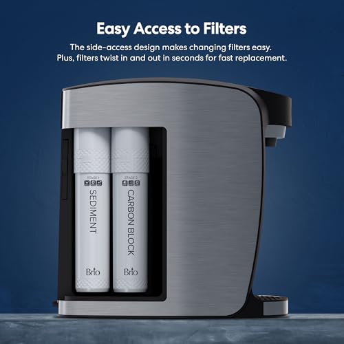 Brio 800 Bottleless Countertop Water Cooler showing dispense area and digital display