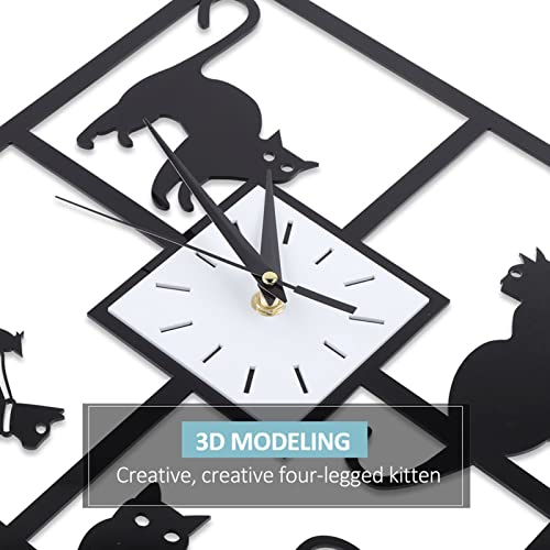 Wall Clock,Modern Silent Wall Clock Does Not Tick Silver Aluminum Frame Glass Cover Decorate Bedroom and Living Room - Image 4