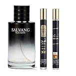Pack of 3 Fragrance Gift Set for Men – Long Lasting Perfume – 1 Salvang 100ml + 2 x 35ml EDP – Eau de Parfum Gift Set – Fresh, Sweet, Woody & Spicy Notes Perfume Gift for Him