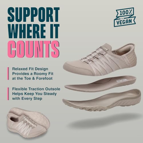 Image of Skechers Women's Breathe-Easy Roll-With-Me | Modern Comfort Casual, Slip-ins, Relaxed Fit, Air-Cooled Memory Foam, Machine Washable, Vegan
