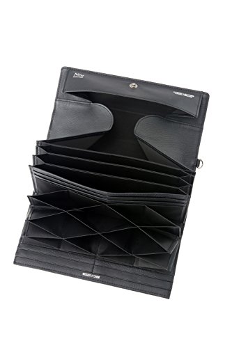 ノイインテレッセ Neu interesse ファイバーキュア ウォレット ツイルドカーボン ギャルソン 財布 ハニーセル 長財布 大容量 牛革 父の日 ギフト プレゼント ブラック×ブラック 000922