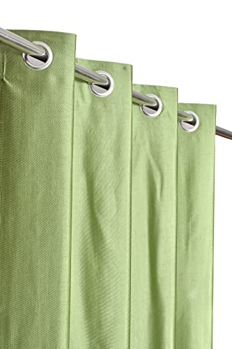 STYLOCASA Polyester Plain Window Curtains 6 feet Long for Bedroom Living Room Curtain, Green, Set of 2