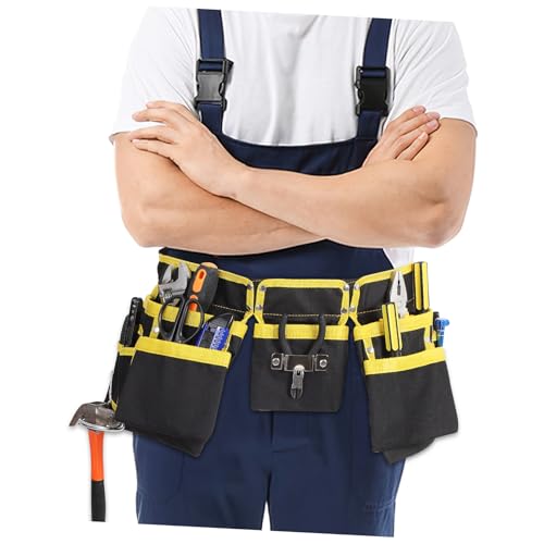 Ceinture à outils en tissu oxford pour électricien et charpentier