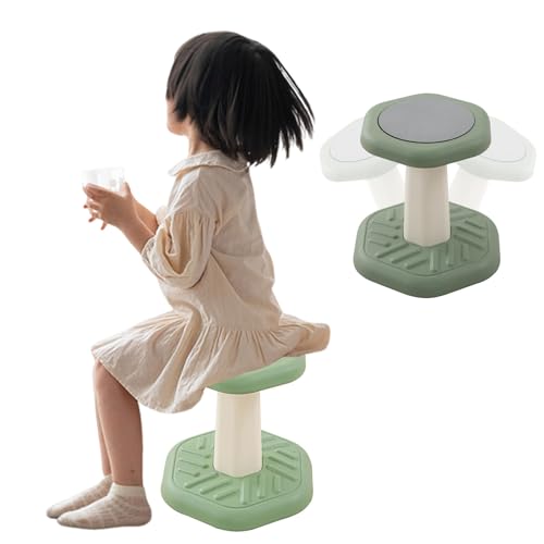 Image of Kid's Wobble Stool, Flexible Classroom Seating for Toddler Ages 3-8, Active Chairs Preschool Desk Chair for Classroom, Balance Sensory Wiggle Chair, Anti-Slip Base, 14 inch High, Tool-Free Assembly,Teal