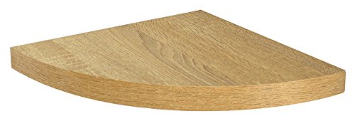 Core Products, Hudson Floating Corner Shelf Kit, 29.5 cm Length x 29.5 cm Width x 3.8 cm Height - Oak