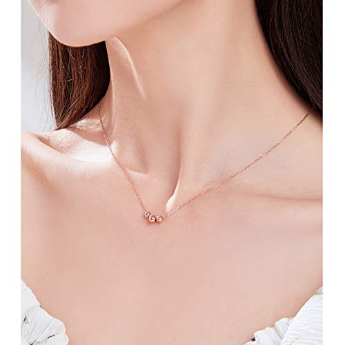 Pendentif colliers transfert perles argent sterling chaîne clavicule