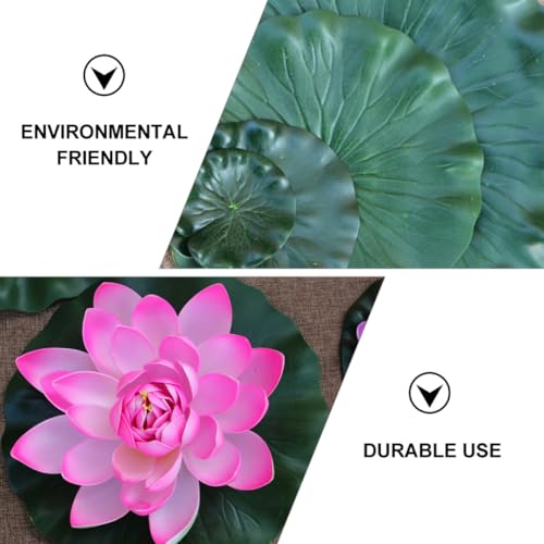 Nénuphars artificiels et feuilles de lotus pour décoration de piscine