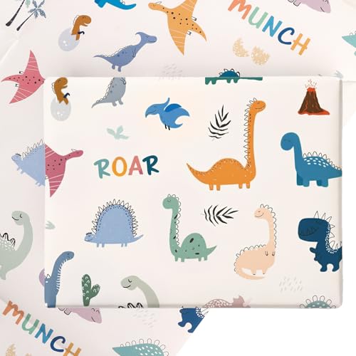 4 Sheets Dinosaur Wrapping Paper Boys Wrapping Paper Birthday for Kids Birthday Dinosaur Party