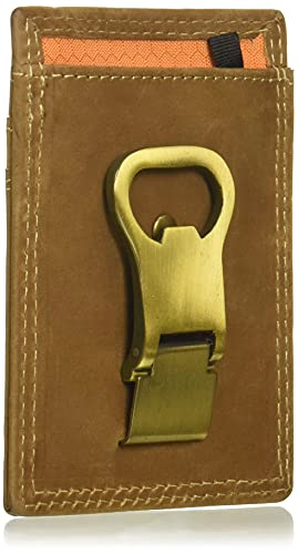 Timberland Pro Men's Leather Front Pocket Wallet With Money Clip Accessory, Wheat, One Size #TOP1