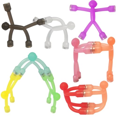 JRD&BS WINL 10 Pcs Set Novelty Mini Man Magnet Toys for Kids Fun Toy Travel Toys for Young Kids Great toy for 3-12 Boys Girls So Colorful and Cute for Children Rubber Magnet Men (Classical)