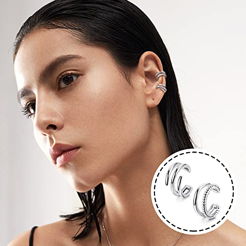 Lolias 20 Pcs Ear Cuff Earrings For Women Chain Earrings Cartilage Helix Cuff Earring Leaf Flower Non Piercing Earring #TOP4