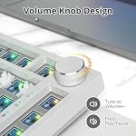 75% Custom Barebones Keyboard Kit Gamer ,Blank DIY Mechanical Gaming Keyboard PCB with Gasket Hot Swappable 3pin/5pin Switch RGB for Win/Mac (V400 White Kit)