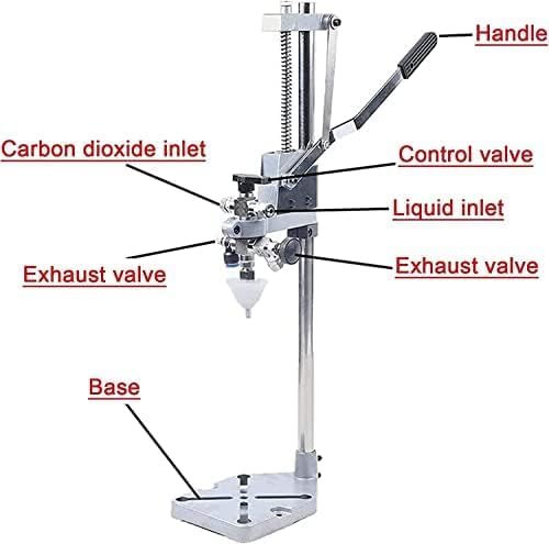 Llenadora de Botellas, Llenadora de Botellas a contrapresión, Llenadora de Botellas de Cerveza/Vino de Acero Inoxidable, Máquina de llenado Manual de líquidos para Botellas de Vidrio/enreves