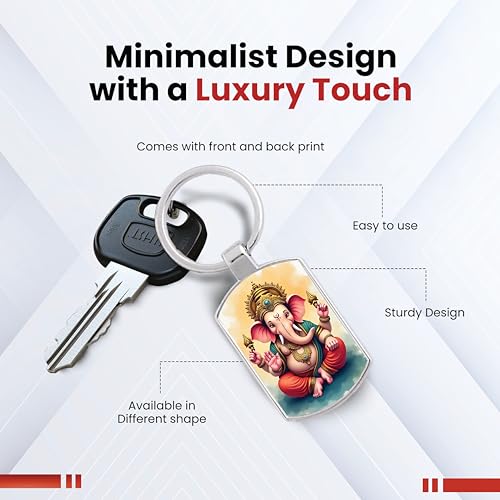 Image of Premium Printed Metal Keychain for Men & Women | High-Definition Artwork Print | Durable Key Ring for Car, Bike, Home & Office Keys | Stylish Decorative Key Holder Gift
