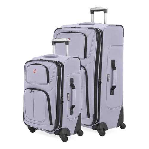 Image of SWISSGEAR Sion Carry-On /Large Softside Expandable Spinner Luggage Set, Lightweight, Evening Haze, 2-Piece Set (21 /29-Inch)