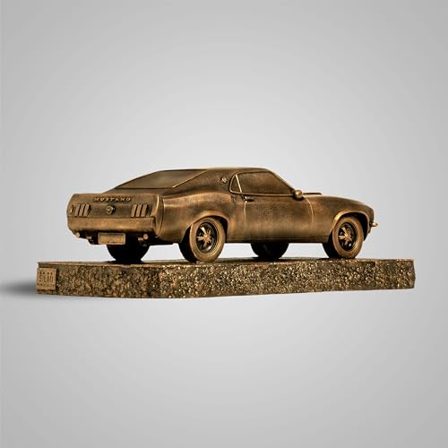 Image of SILAII 1969 Ford Mustang Car Replica Sculpture in Antique Bronze Finish | Collectible Home Decor