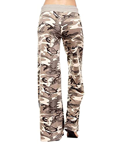 Image of NEWCOSPLAY Women's Comfy Pajama Pants Casual Drawstring Palazzo Lounge Wide Leg Pants