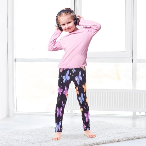 Bolaz Toddler Girls Leggings Printed Yoga Pants Leggings Pink Blue Yellow Butterflies for Kids4