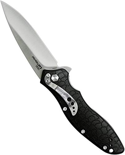 Image of Kershaw Oso Sweet EDC Pocketknife, 3 inch 8Cr13MoV Steel Drop Point Blade, Assisted Folder Opening with Flipper, Liner Lock System, Black