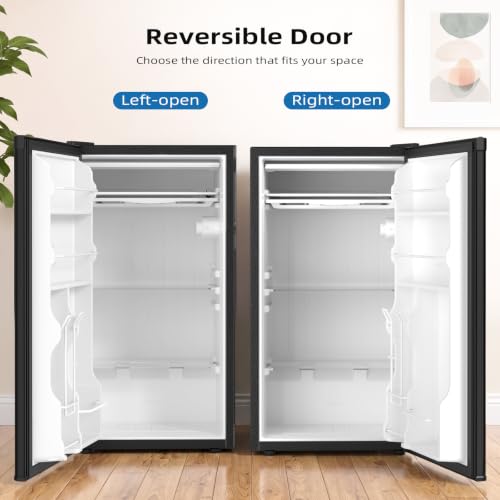 Image of Antarctic Star 3.2 Cu.Ft. Compact Refrigerator,Single Door Mini Fridge with Adjustable Thermostat,Low noise for Apartment,Dorm,Office,BLACK