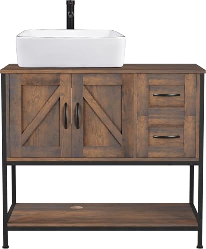YOURLITE-Bathroom-Vanity-36-Bathroom-Vanity-with-Sink-Combo-Set-Dark-Brown-Modern-Wood-Bathroom-Cabinet-with-White-Ceramic-Bathroom-Sink YOURLITE Bathroom Vanity 36 Bathroom Vanity with Sink Combo Set Dark Brown Modern Wood Bathroom Cabinet with White Ceramic Bathroom Sink