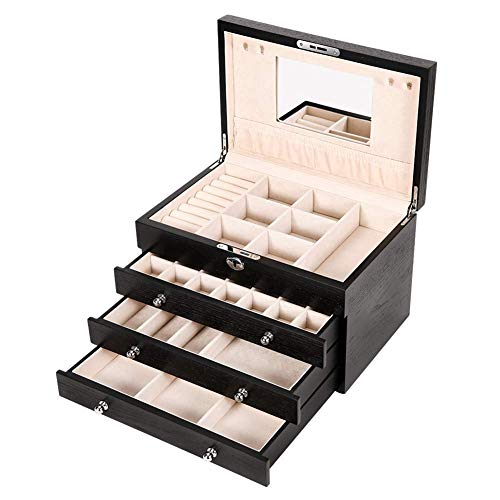 Boîtes à bijoux en bois multicouche cadeau idéal pour femme
