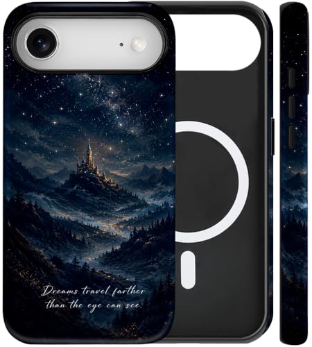 Coque iPhone 17 Air MagSafe château mignon et ciel nocturne antichoc