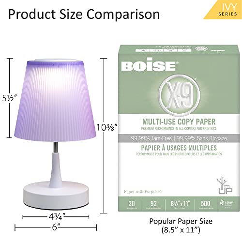 Tw Lighting Purple Lamp For Girls Bedrooms - Modern Small Table Lamp For Bedroom, Bedside Nightstand, Nursery, Cute Kids Lamp With Usb Charging Port, 3-Level Touch Dimmable Switch #TOP5