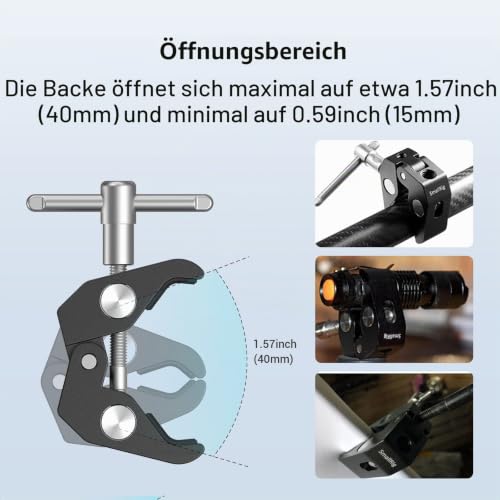 SMALLRIG Super Clamp (2 STÜCKE) Magic Arm Clamp mit Thread - 2058 – Ansicht 2