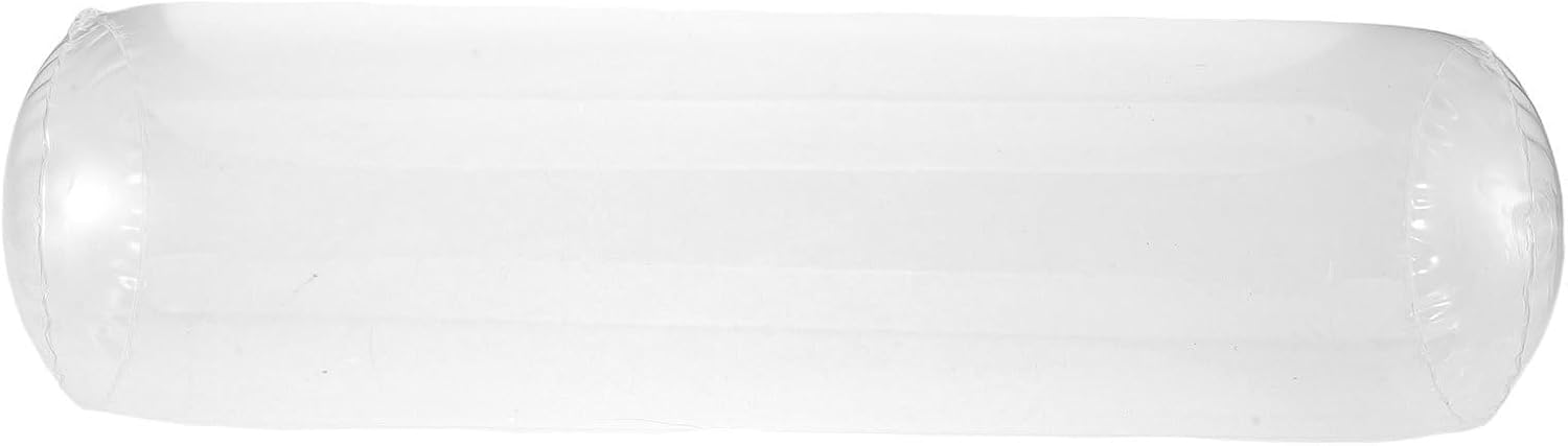 SOLUSTRE Inflatable Cylinder Neck Support Pillow for Travel and Camping, Ergonomic Design Effortless Inflation, Lightweight PVC Bolster Pillow 19.7x4.7x4.7in for Compact Living Rooms