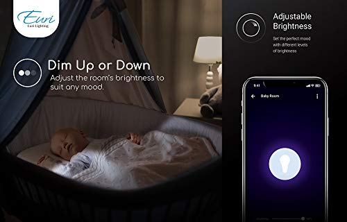 Euri Lighting Lis-A1000, Wifi Smart Bulb A19, 60W Equal, Cct Tunable (2000K-5000K), Compatible With Alexa & Google Assistant, No Hub Required, One Count #TOP3