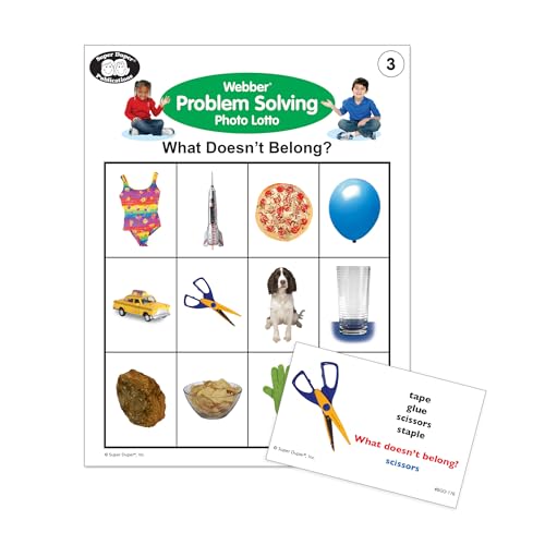 Super Duper Publications | Webber® Problem Solving Bingo, Inferencing, Sequencing, Analogies, Classifying, Predicting, and What Doesn't Belong Cards | Educational Resource for Children - Image 4