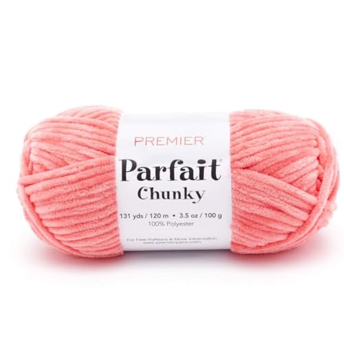 Premier Yarns Parfait Chunky, Coral, Bulky Weight, 3.5 oz, 131 Yards