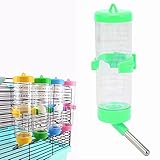 Hamsters Water Bottle Automatic No Drip Hanging Water Feeder Dispenser for Small Animals Guinea Pig Rat Rabbit Dwarf Gerbil Chinchilla(Green 125ML)