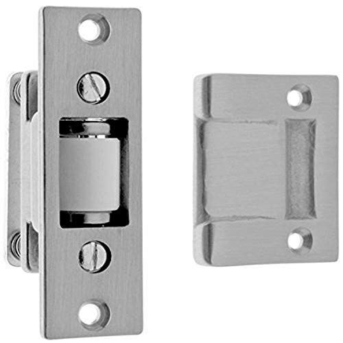 IDHBA idh by St. Simons 12017-26D Premium Quality Solid Brass Heavy Duty Silent Roller Latch with Adjustable Square Strike, Satin Chrome