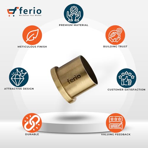 Image of Ferio Zinc Curain Brackets Wall to Wall Counsil for Door and Window 1 Inch Brass Antique Set of 1 (Pack of 2)