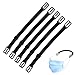 Produktbild Maskenhalter (5 Stück),elastische Maskenhalterung zur Entlastung der Ohren über Nacken und Hinterkopf-Einstellbarer rutschfeste MaskenverlängerungZur Verlängerung der Mundschutzhalter (Schwarz)