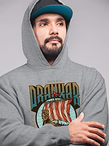 Sweat à capuche Viking Drakkar homme pull Valhalla S-4XL - 2