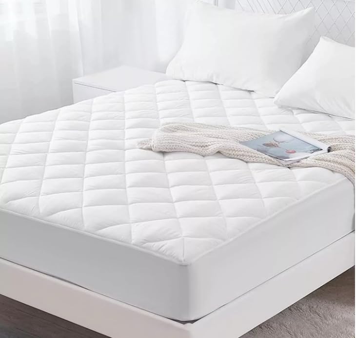 Imperial Rooms King Size Mattress Protector Soft & Breathable Mattress Cover Extra Deep 40cm Easy to Fit bed Cover (152x200+40cm)