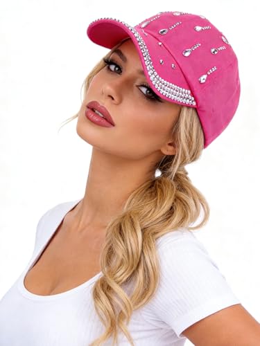 Gorra de béisbol con rhinestones para mujer miniatura 3